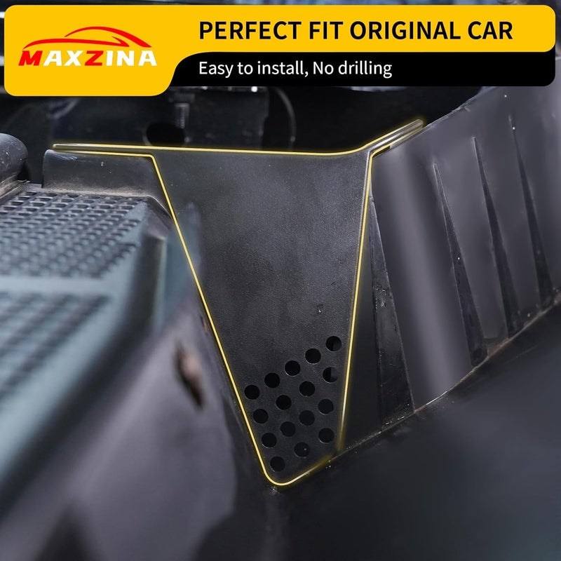 Maxzina Hood Water Barrier Compatible with 2022-2025 2026 Ford Maverick Hood Water Drain Grille Front Trunk Water Channel Debris Filter Anti Clogging Grid 2PCS for 2024 Maverick Accessories - Image 3